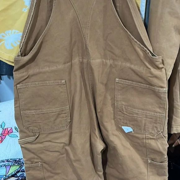 Steiner Thermal-Tuff Vintage Brown Workwear Chore Barn Coat Jacket and Overalls - Picture 4 of 9